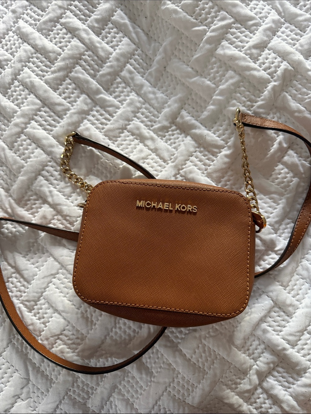 Michael Kors Cognac/Brown Crossbody Camera Bag